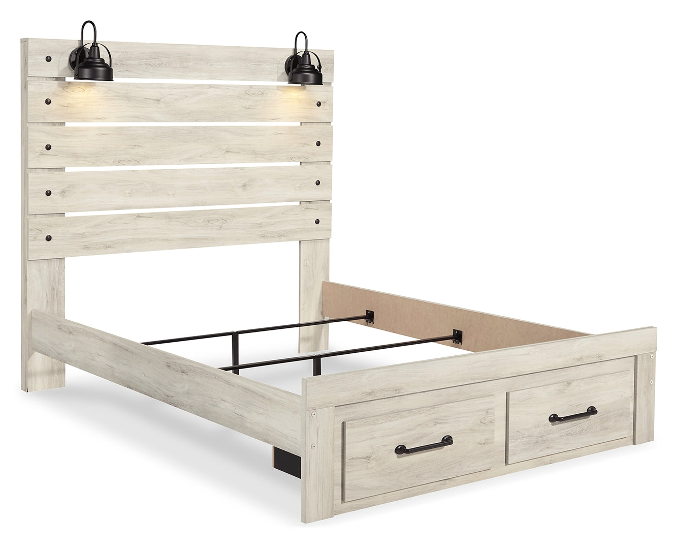 Cambeck Panel Bed with 2 Storage Drawers