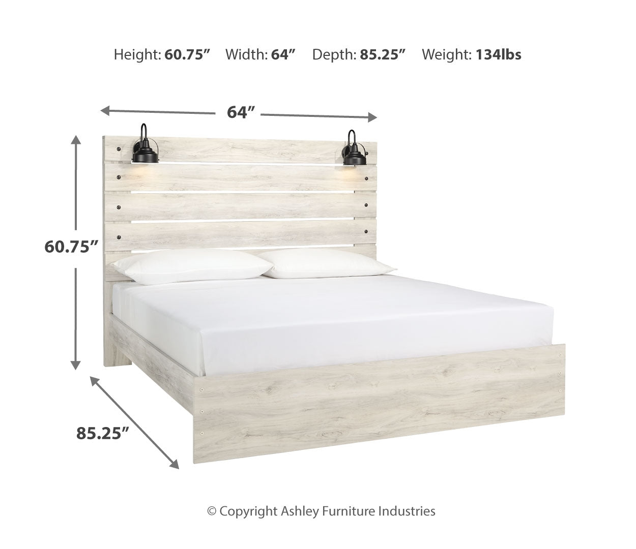 Cambeck Panel Bed with 2 Storage Drawers