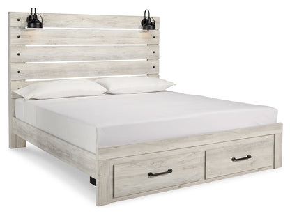 Cambeck Panel Bed with 2 Storage Drawers