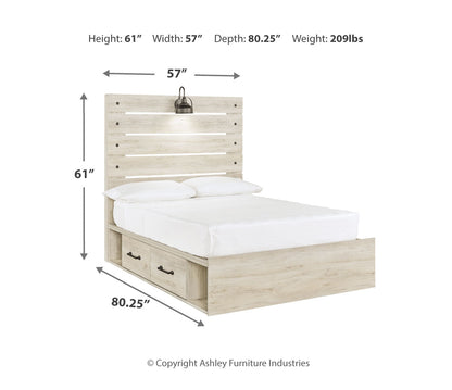 Cambeck Panel Bed with 2 Storage Drawers