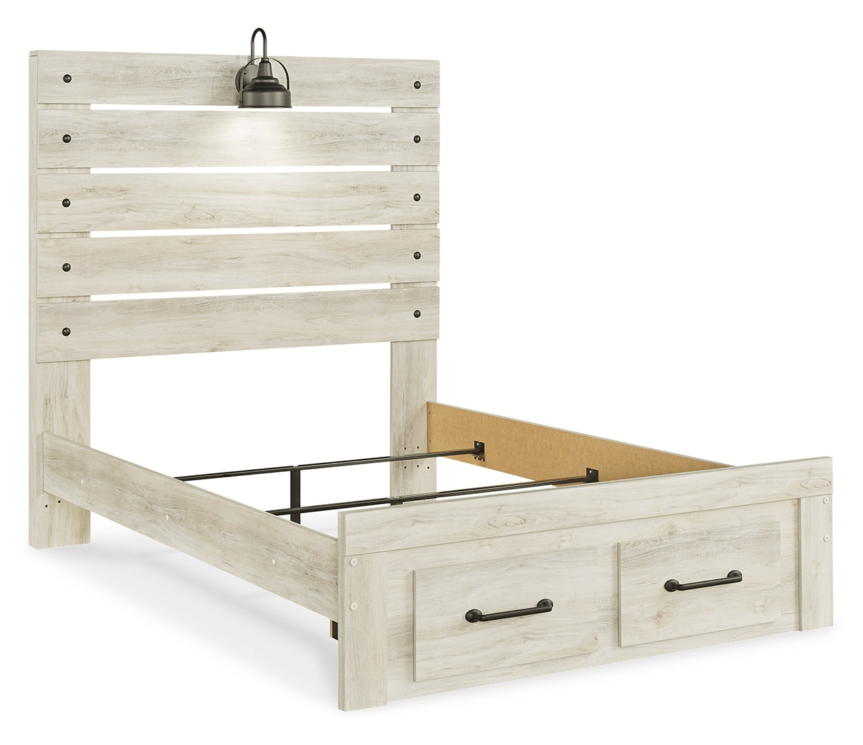 Cambeck Panel Bed with 2 Storage Drawers