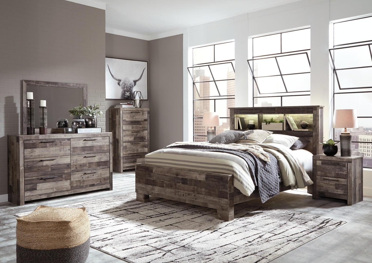 Derekson Grey Panel Bedroom Set