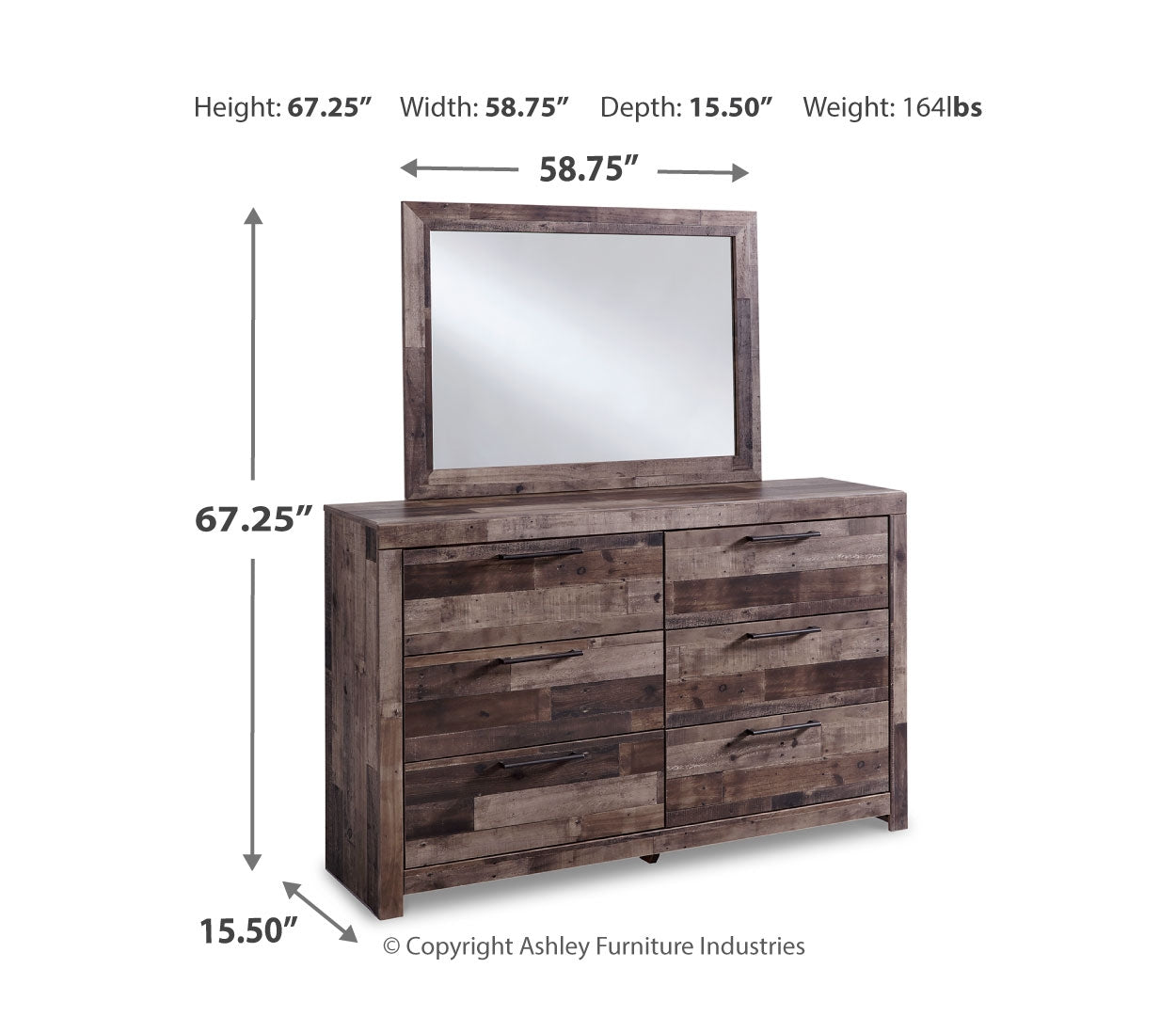 Derekson Grey Panel Bedroom Set