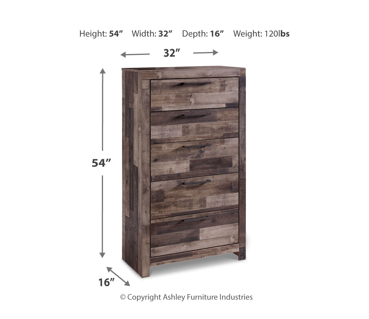 Derekson Five Drawer Chest