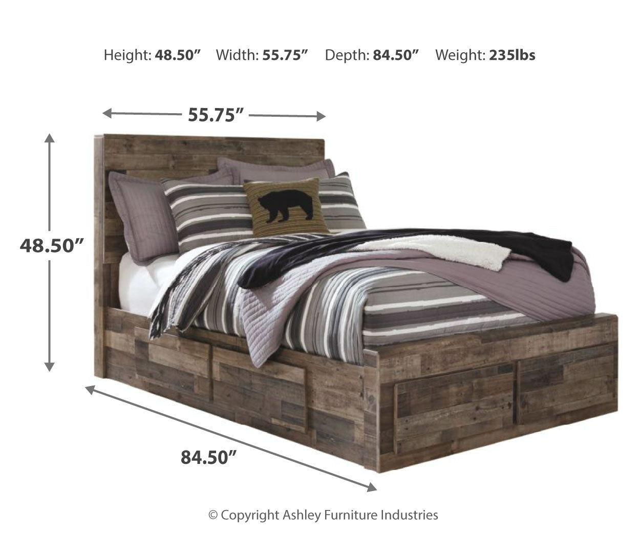 Derekson Grey Panel Bedroom Set