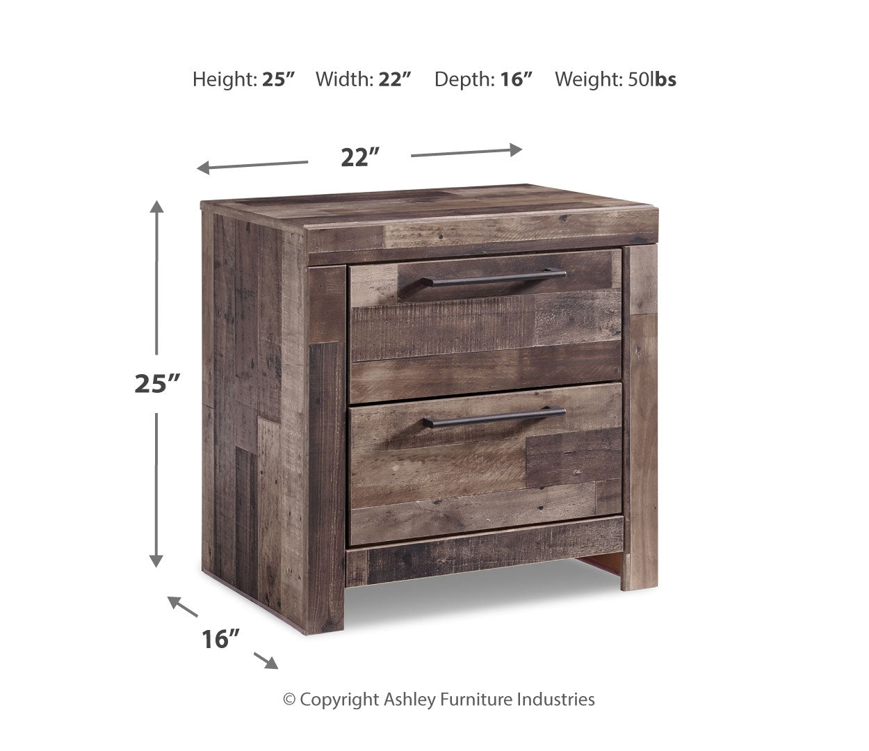 Derekson Brown Panel Bedroom Set with Storage