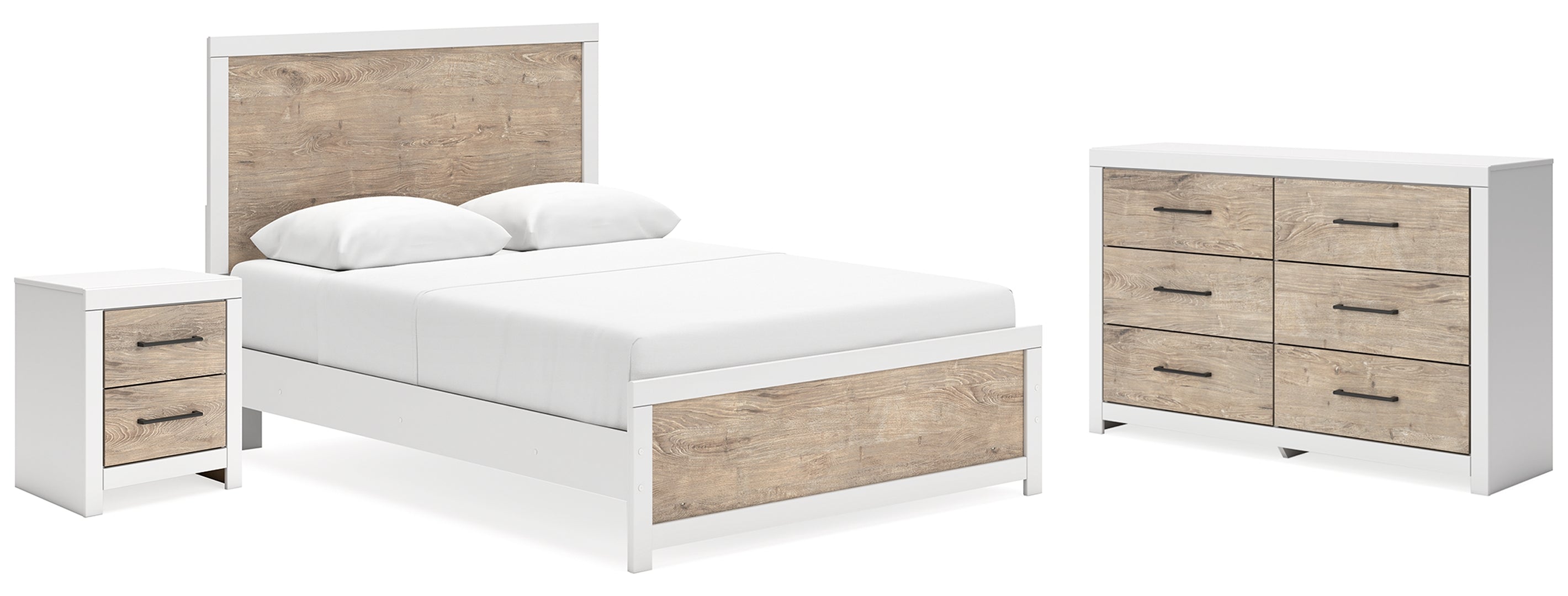 Charbitt Queen Panel Bed with Dresser and Nightstand