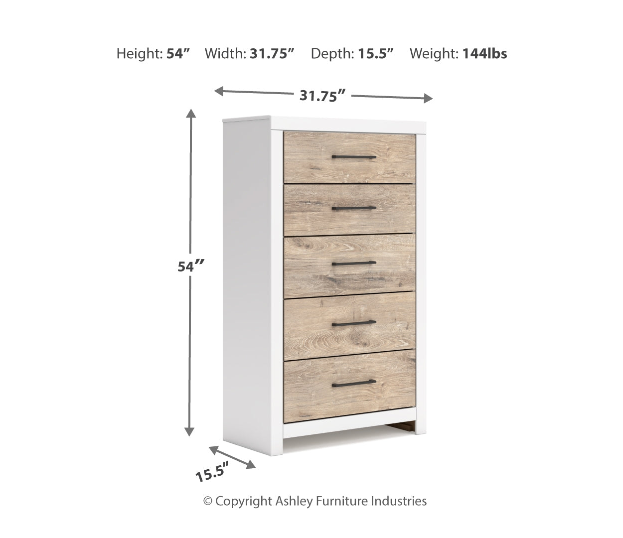 Charbitt White Panel Bedroom Set