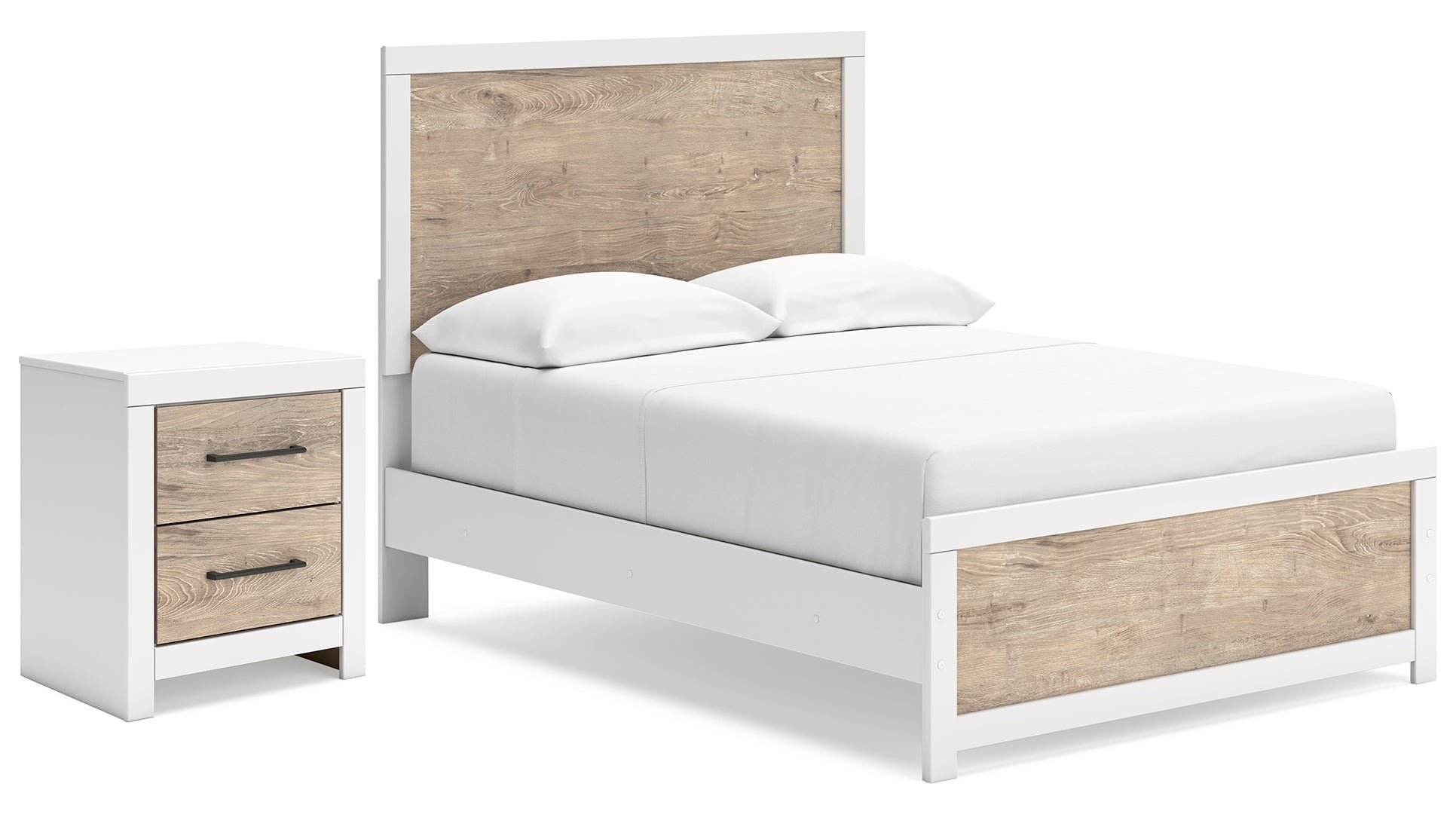 Charbitt Full Panel Bed with Nightstand