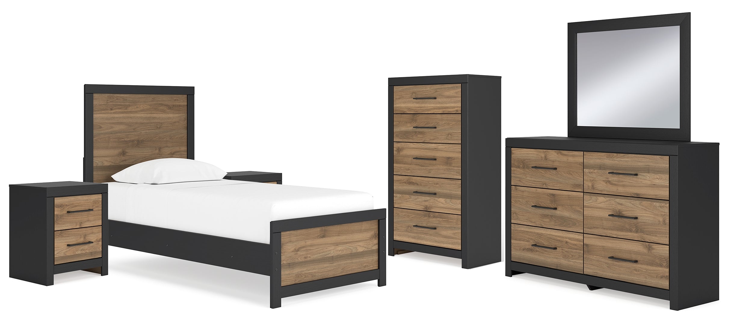 Vertani Brown Panel Bedroom Set