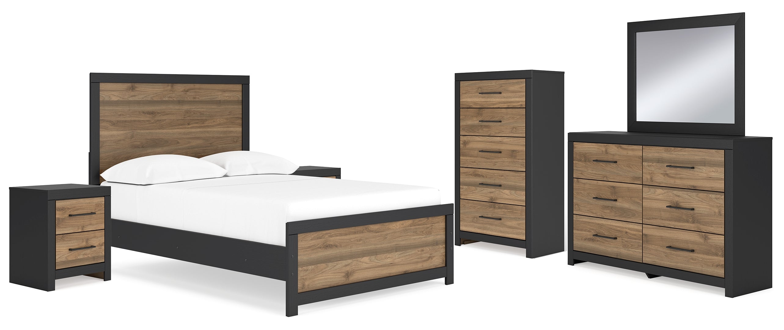 Vertani Brown Panel Bedroom Set