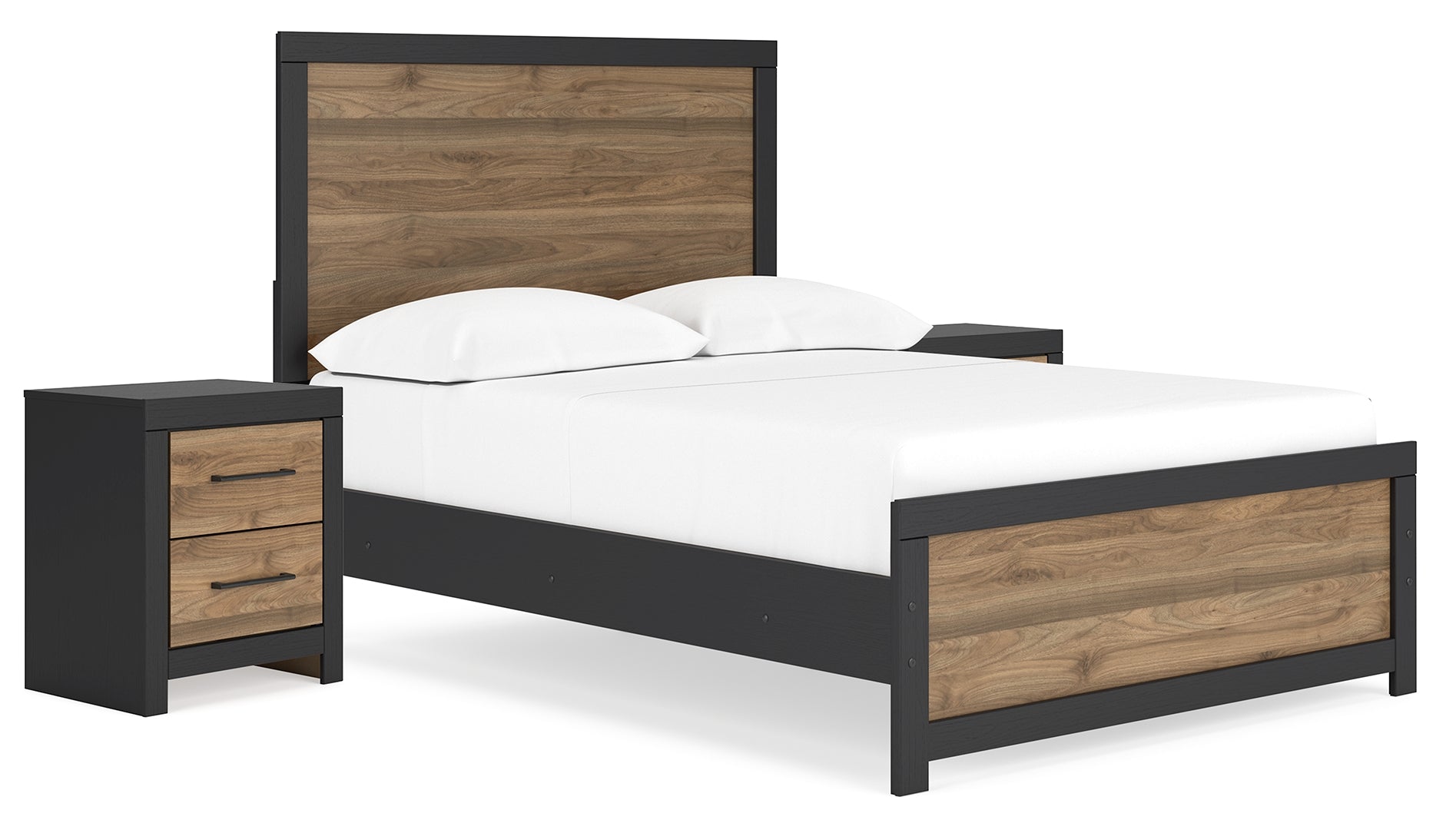 Vertani Full Panel Bed with 2 Nightstands