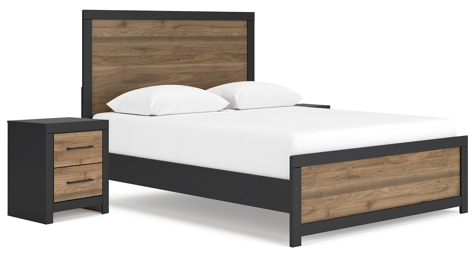 Vertani Queen Panel Bed with 2 Nightstands