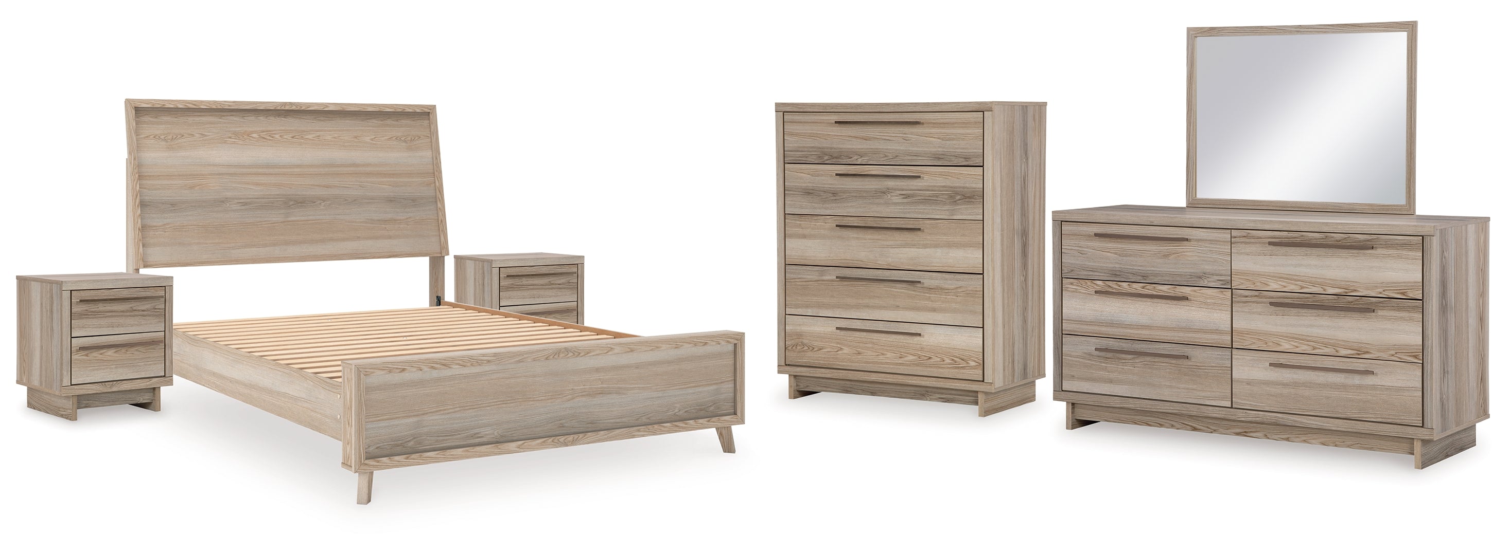 Hasbrick Brown Panel Headboard Bedroom Set