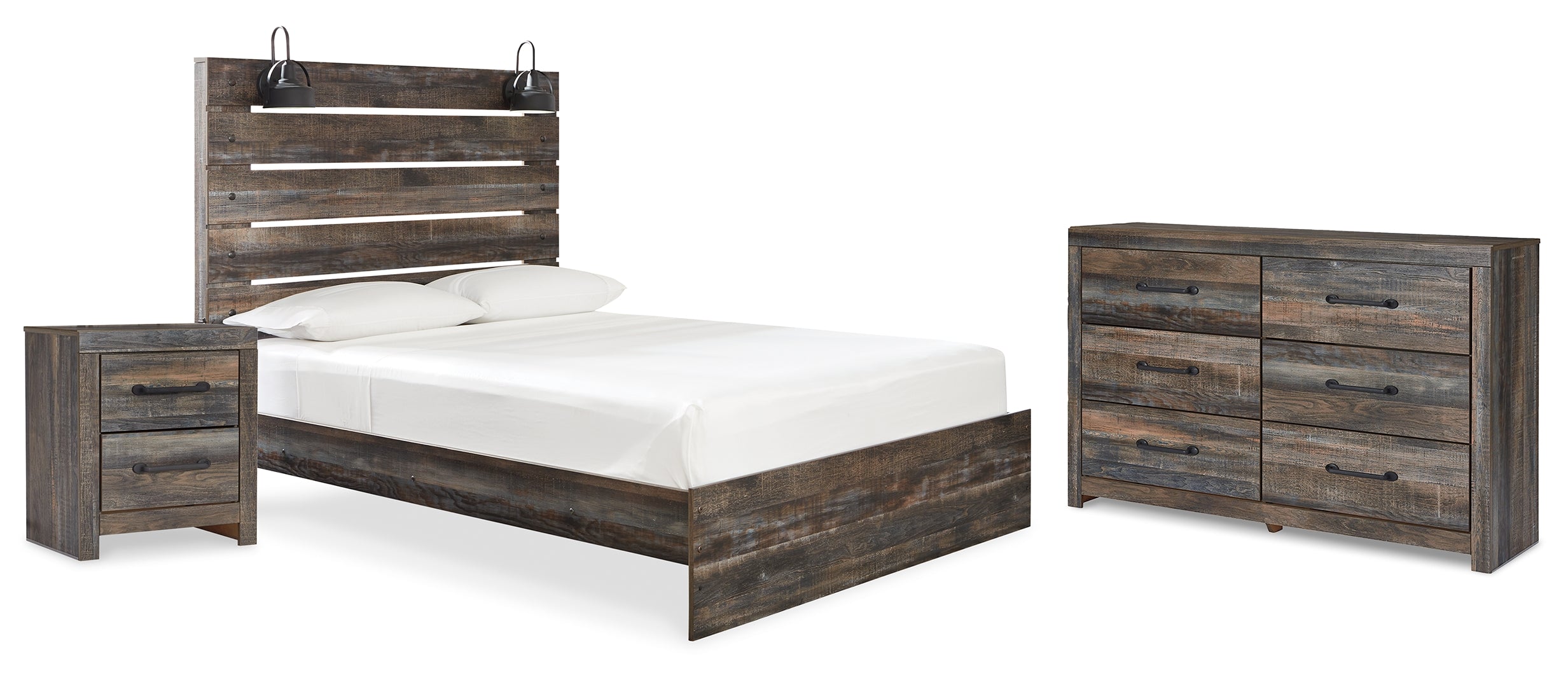 Drystan Queen Panel Bed with Dresser and Nightstand