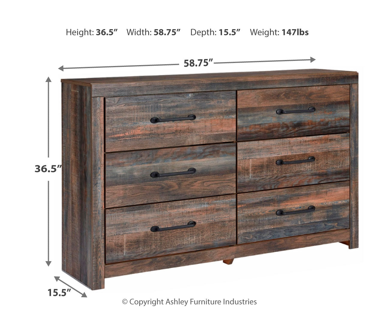 Drystan Queen Panel Bed with 2 Storage Drawers with Mirrored Dresser and Nightstand