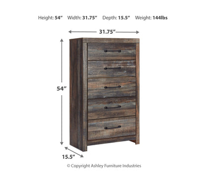 Drystan Five Drawer Chest