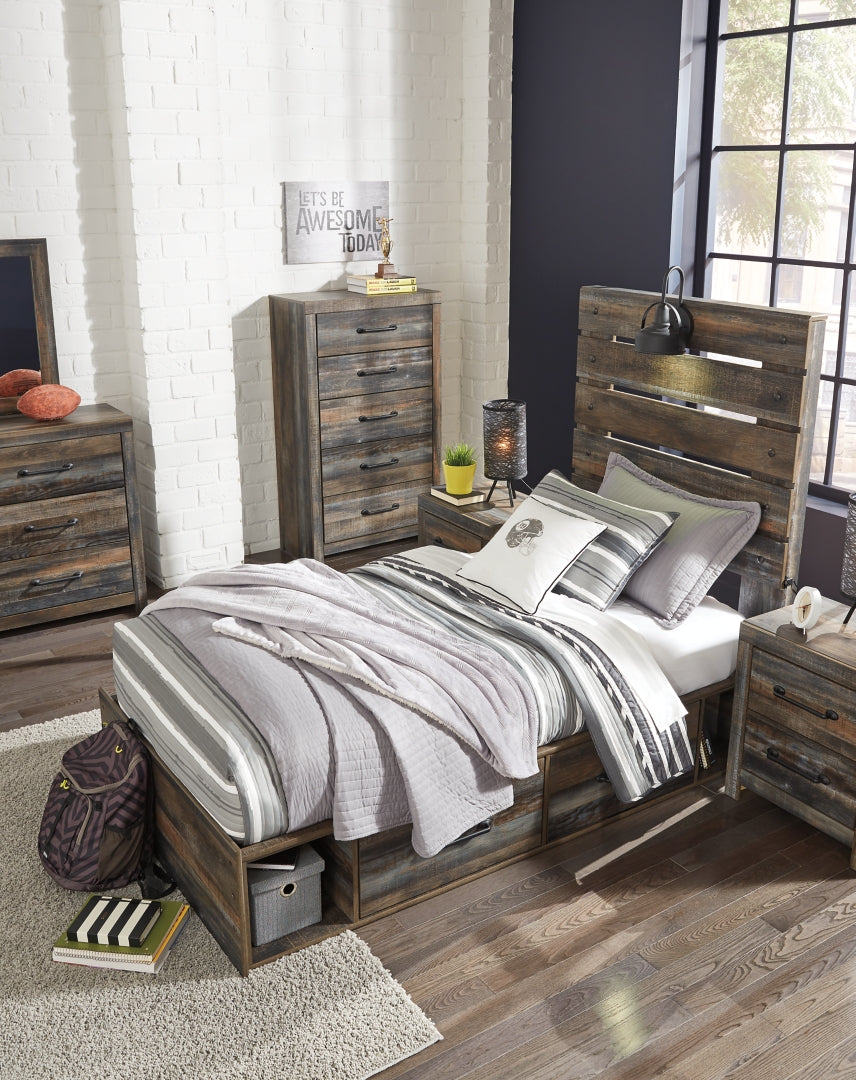 Drystan Full Bookcase Headboard Bed with Dresser