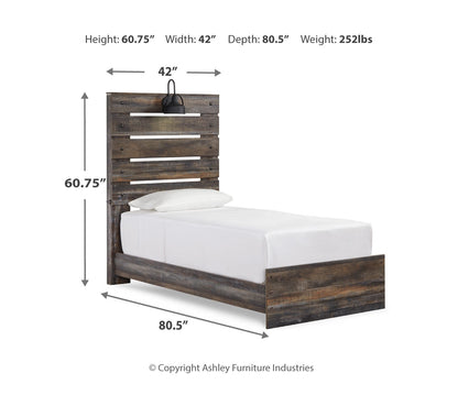 Drystan Bookcase Bed with 2 Storage Drawers