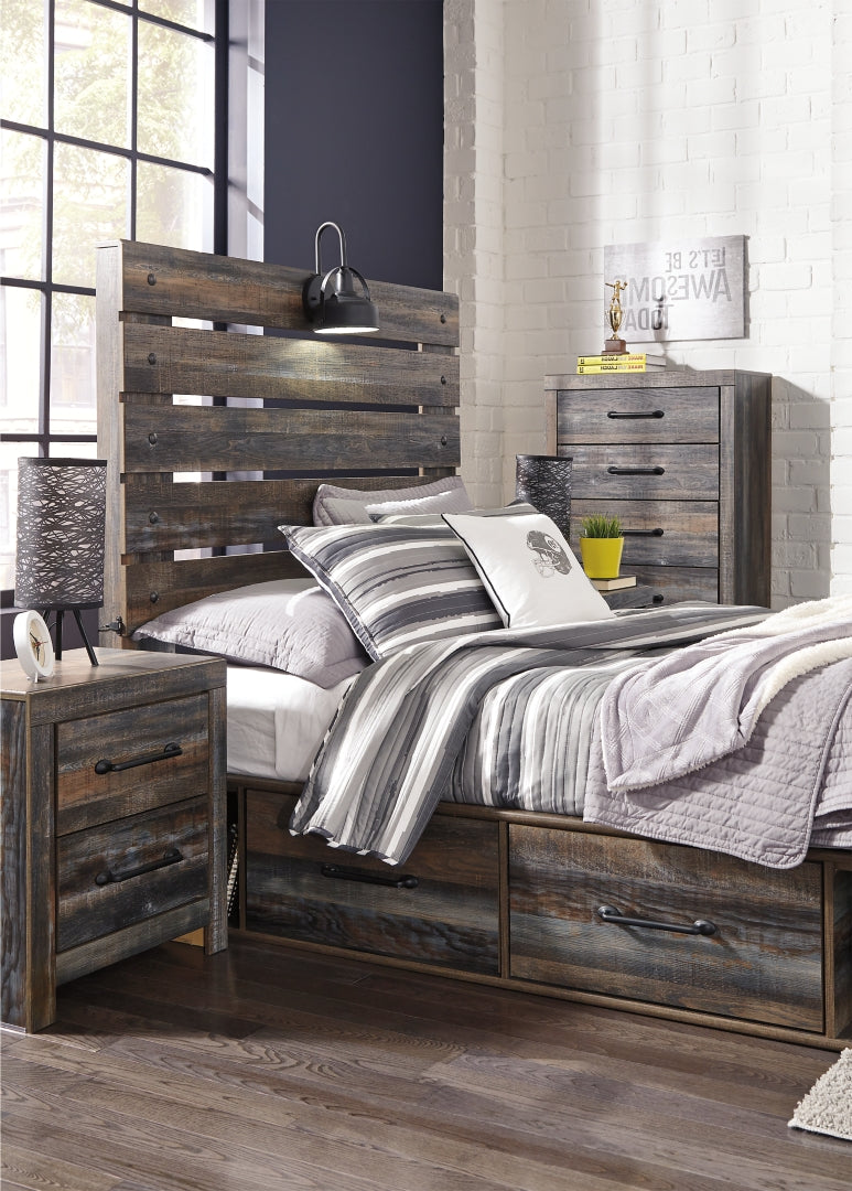 Drystan Bookcase Bed with 2 Storage Drawers