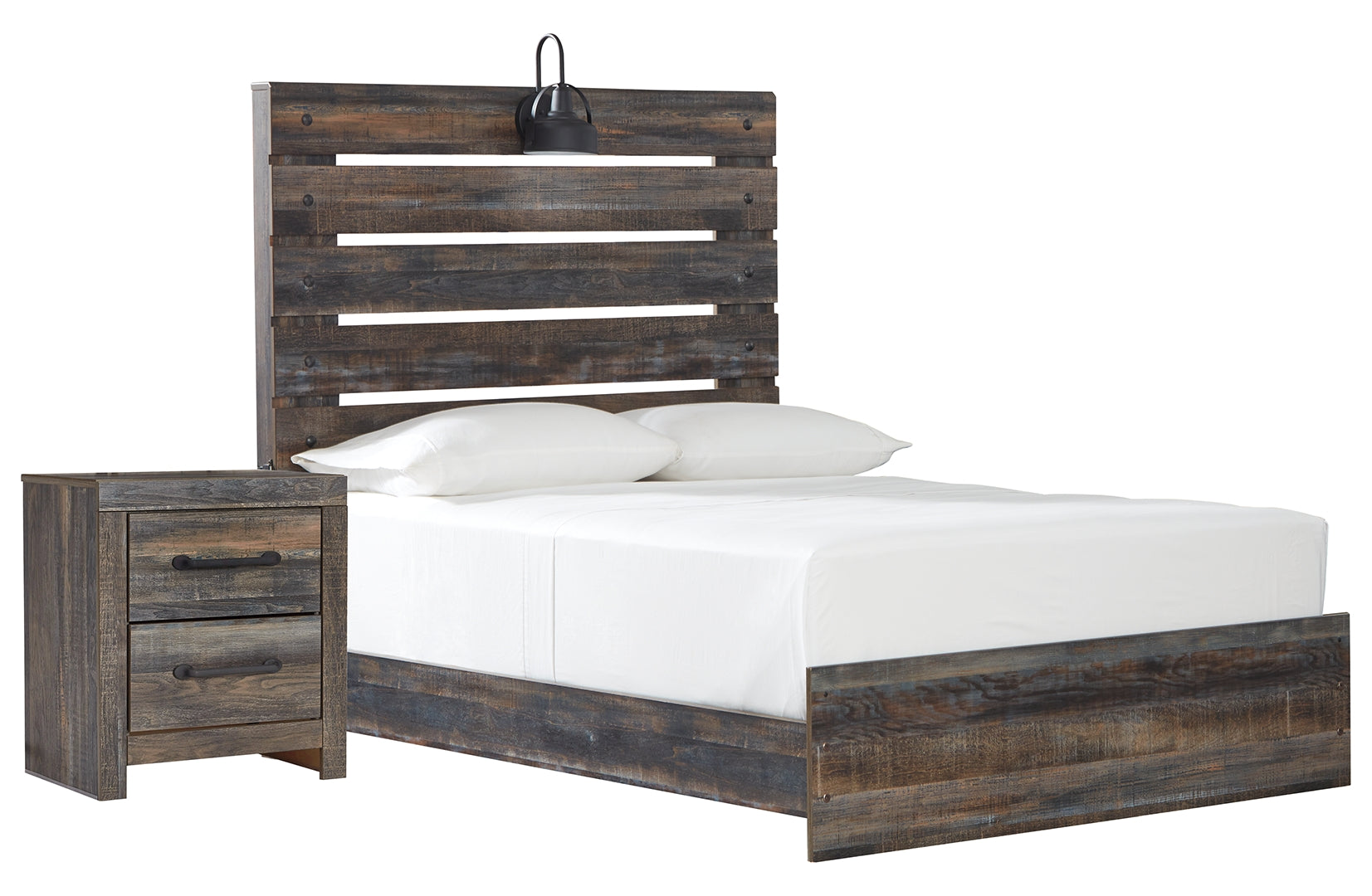 Drystan Full Panel Bed with Nightstand