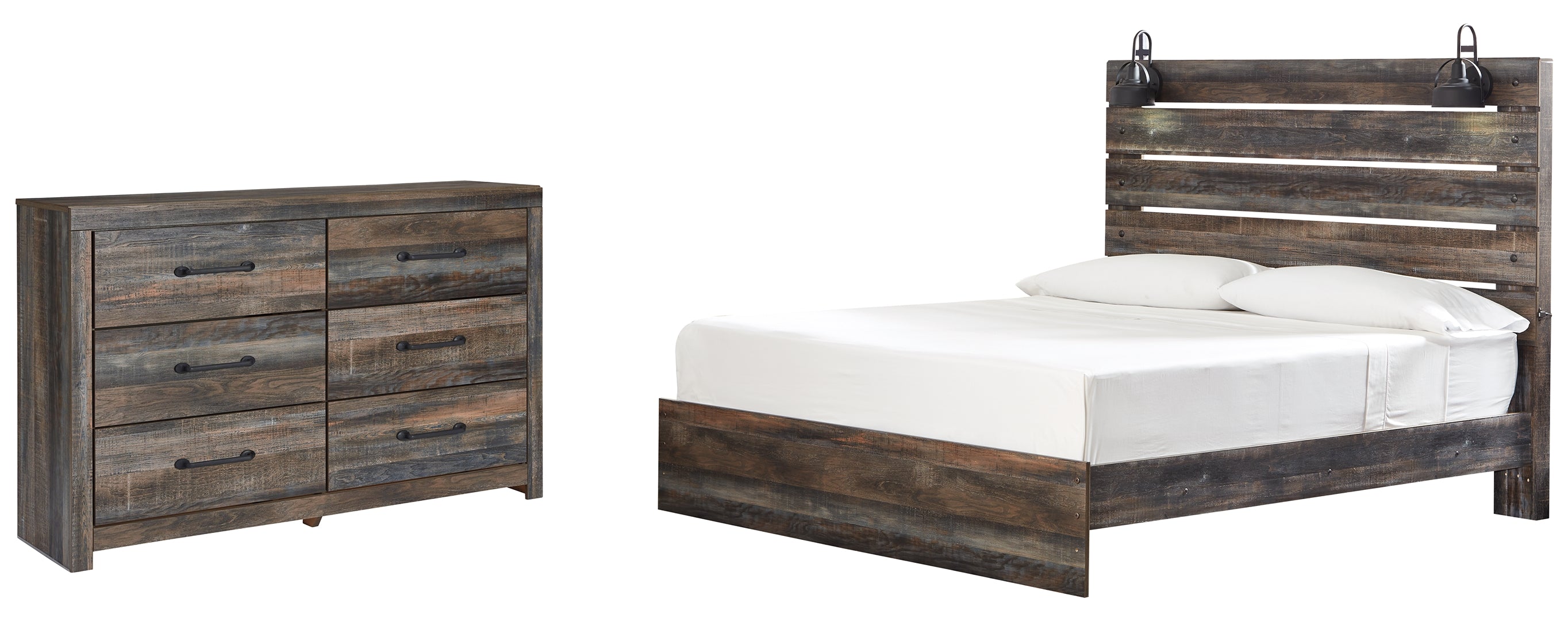 Drystan King Panel Bed with Dresser