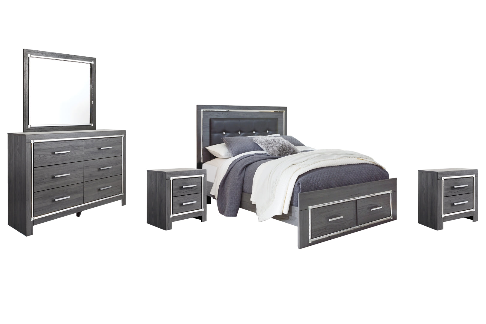 Lodanna Grey Panel Bedroom Set