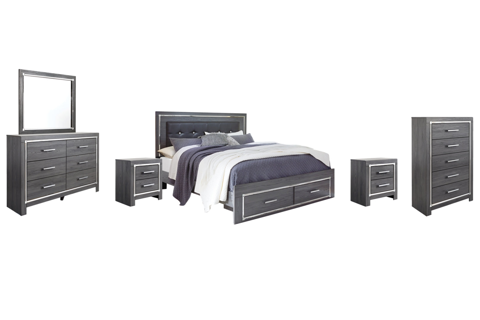 Lodanna Grey Panel Bedroom Set