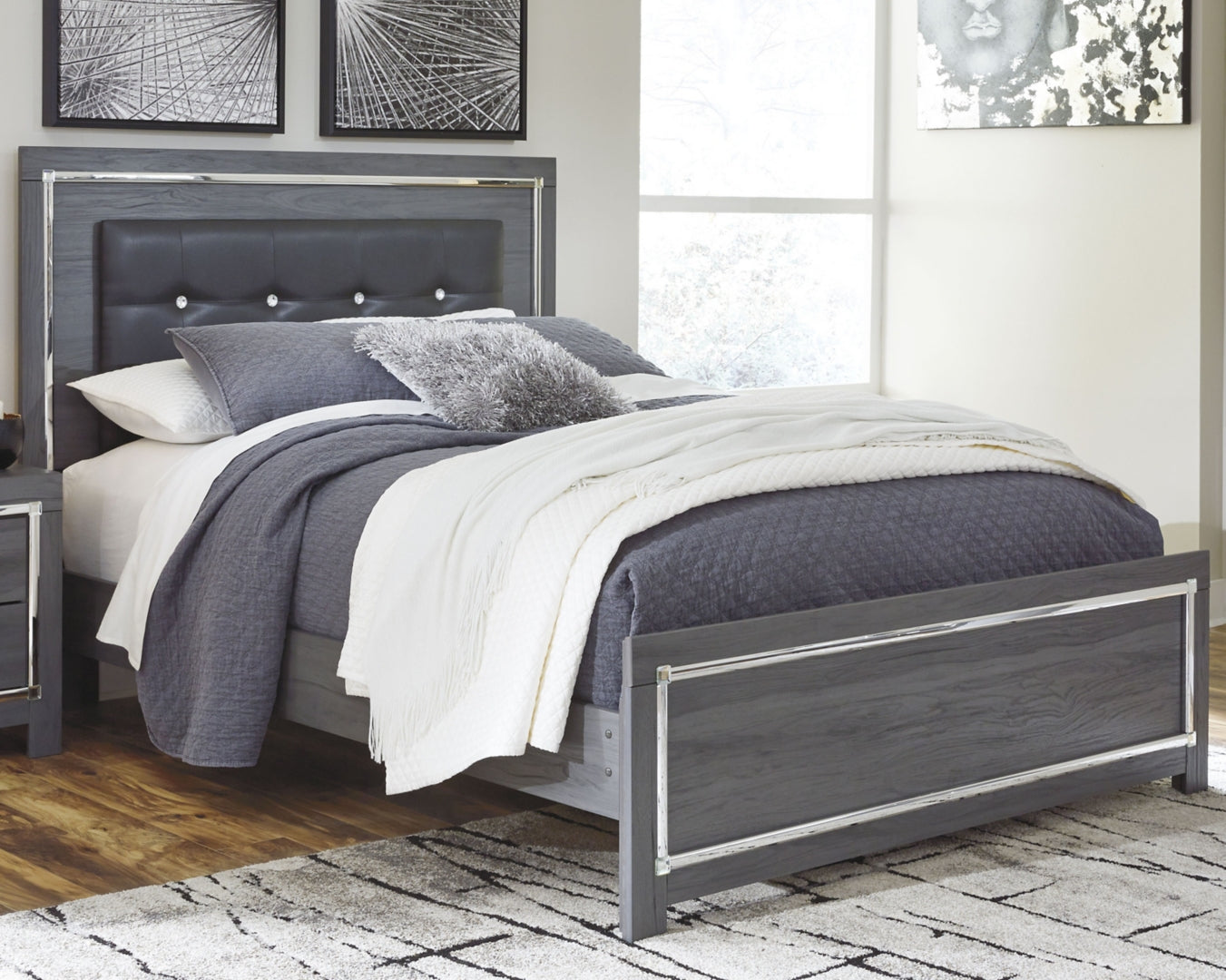 Lodanna Panel Bed with 2 Storage Drawers