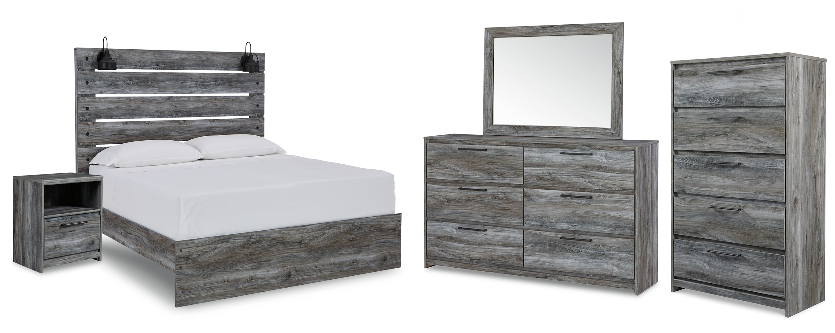 Baystorm Grey Panel Bedroom Set