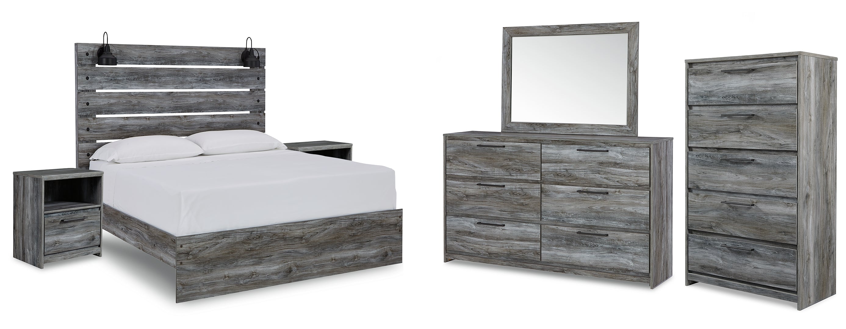 Baystorm Grey Panel Bedroom Set