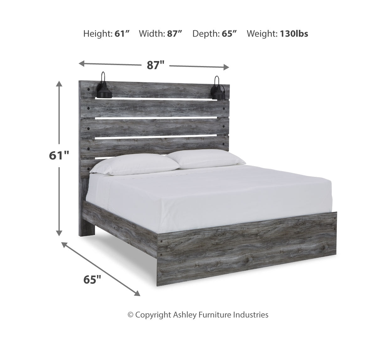 Baystorm Grey Panel Bedroom Set