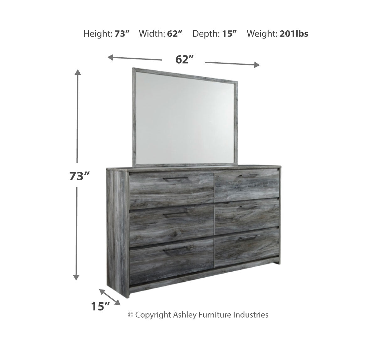 Baystorm Grey Panel Bedroom Set