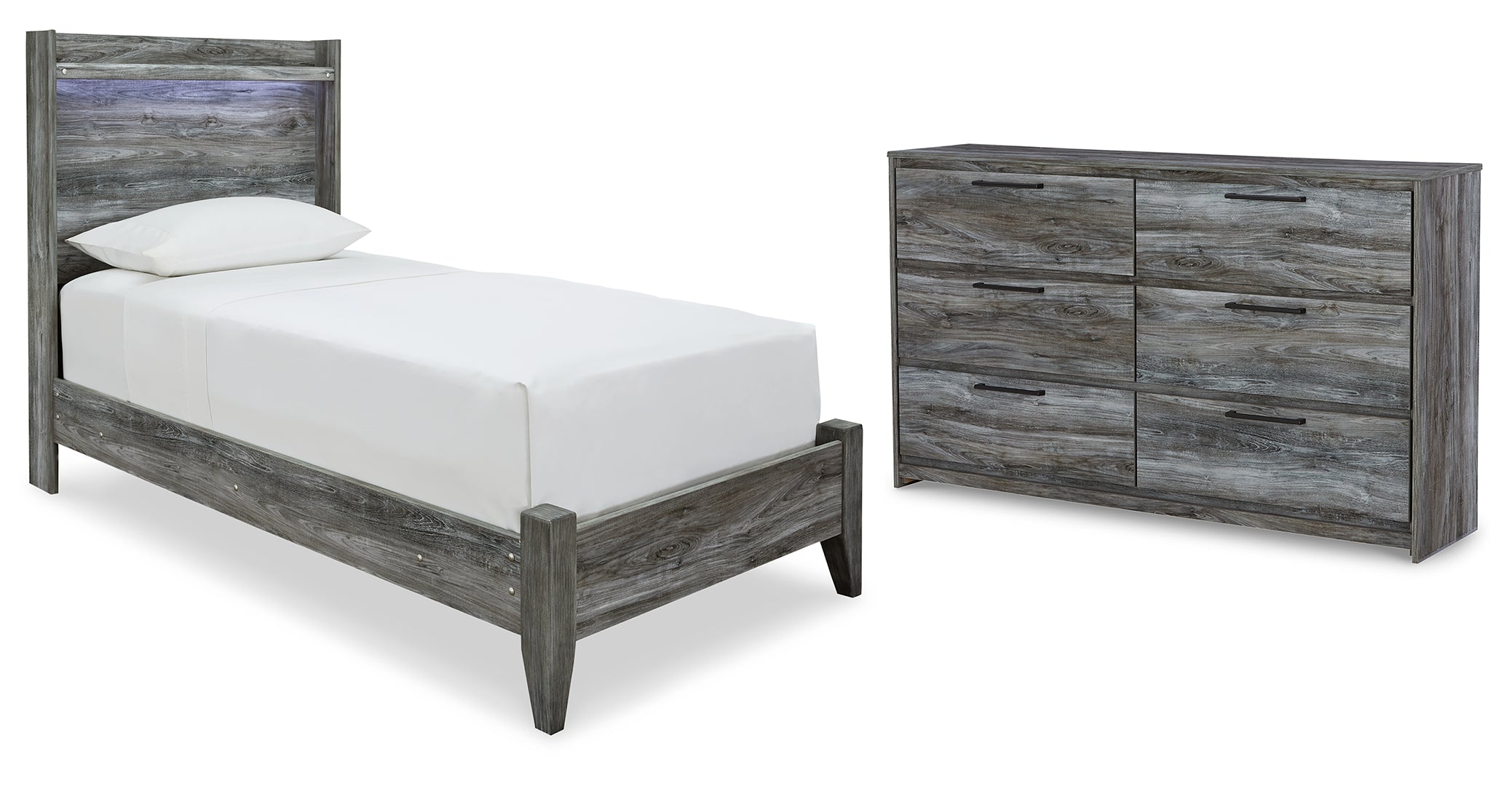 Baystorm Grey Panel Bedroom Set