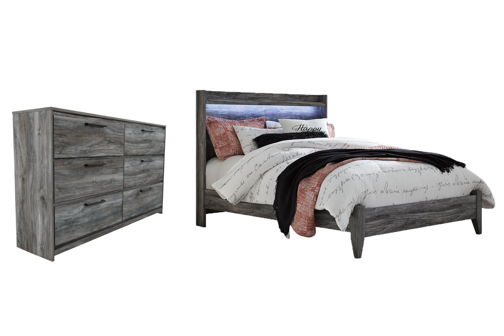 Baystorm Grey Panel Bedroom Set