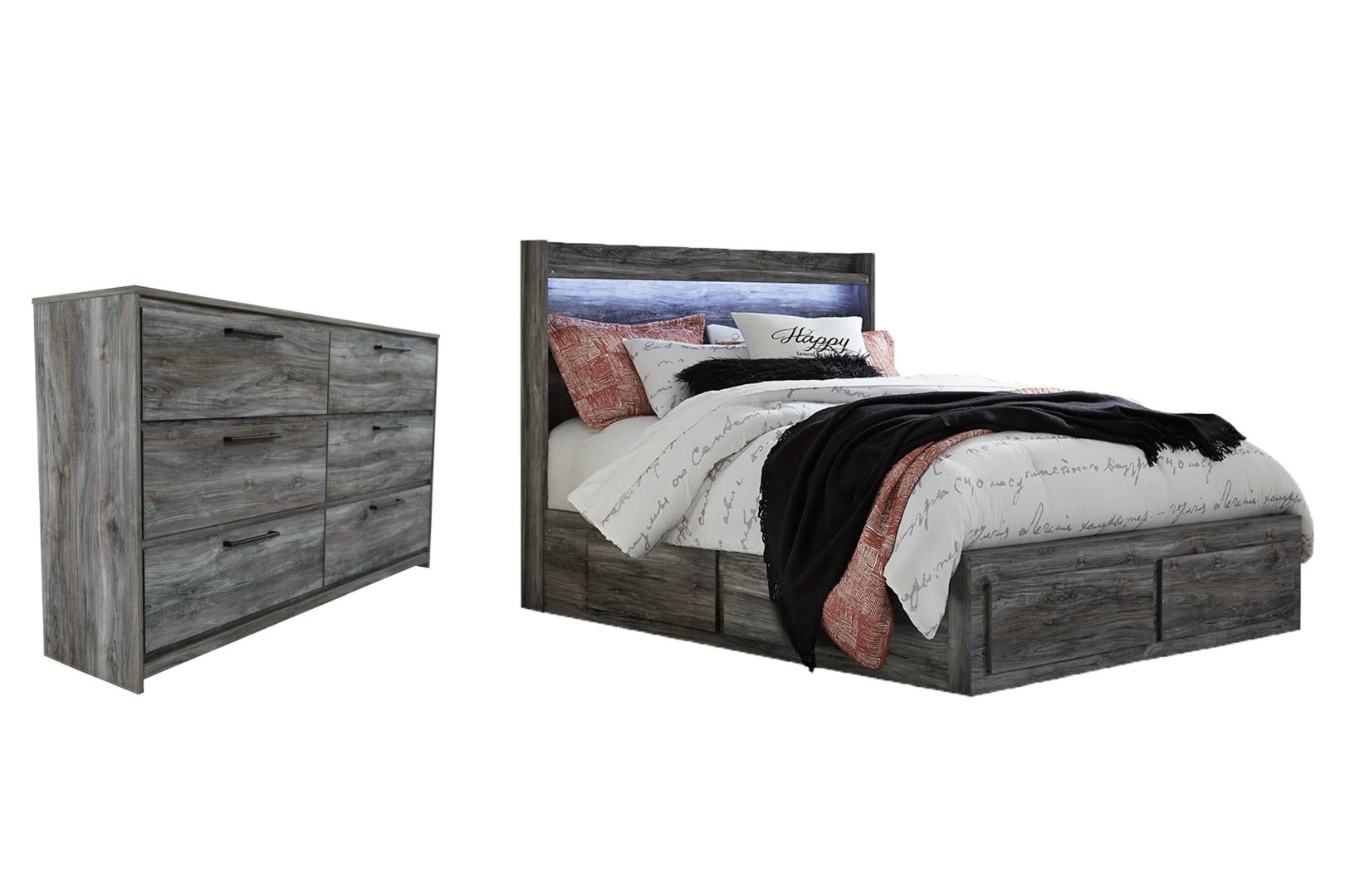 Baystorm Grey Panel Bedroom Set