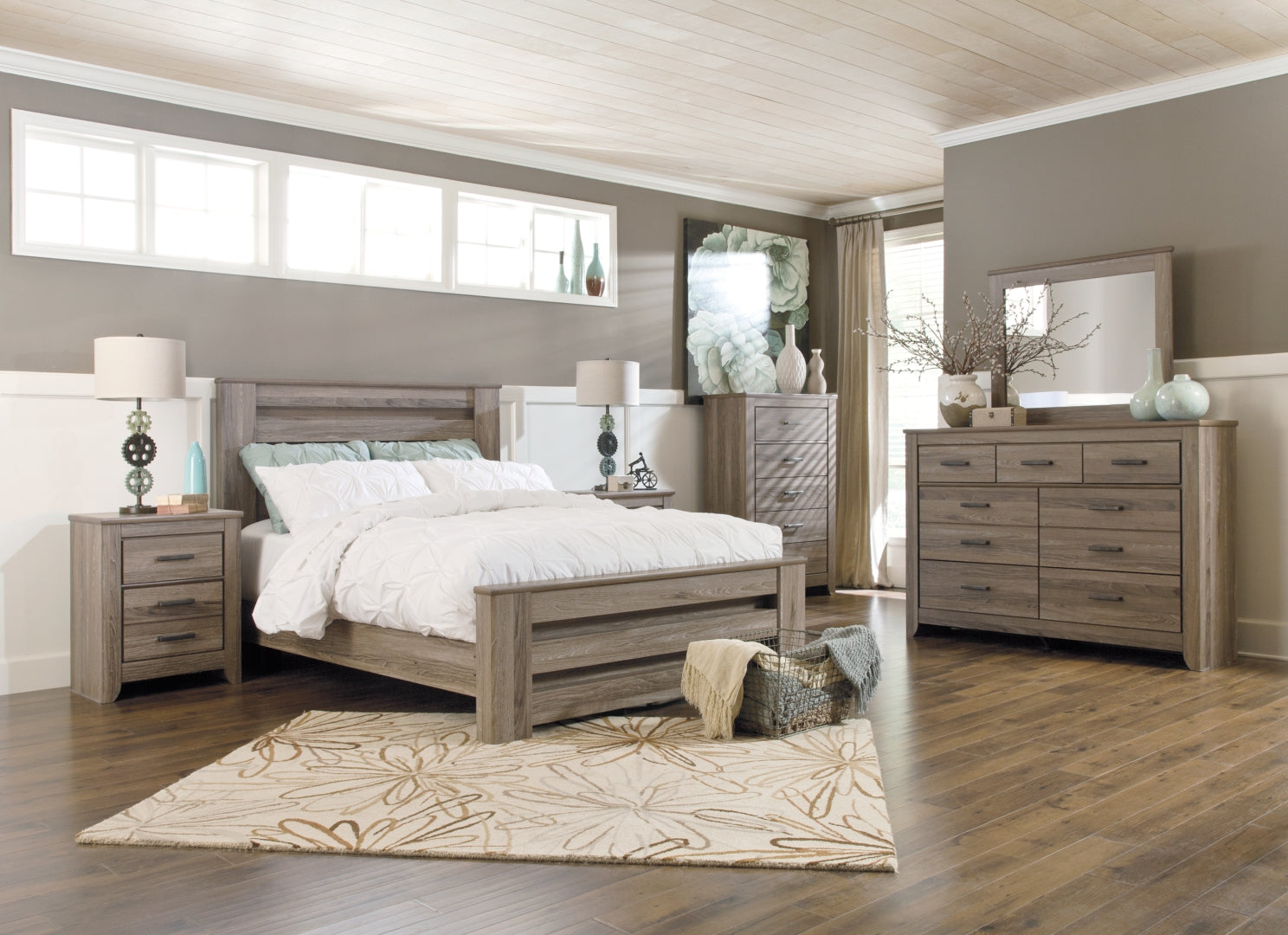 Zelen Brown Panel Bedroom Set