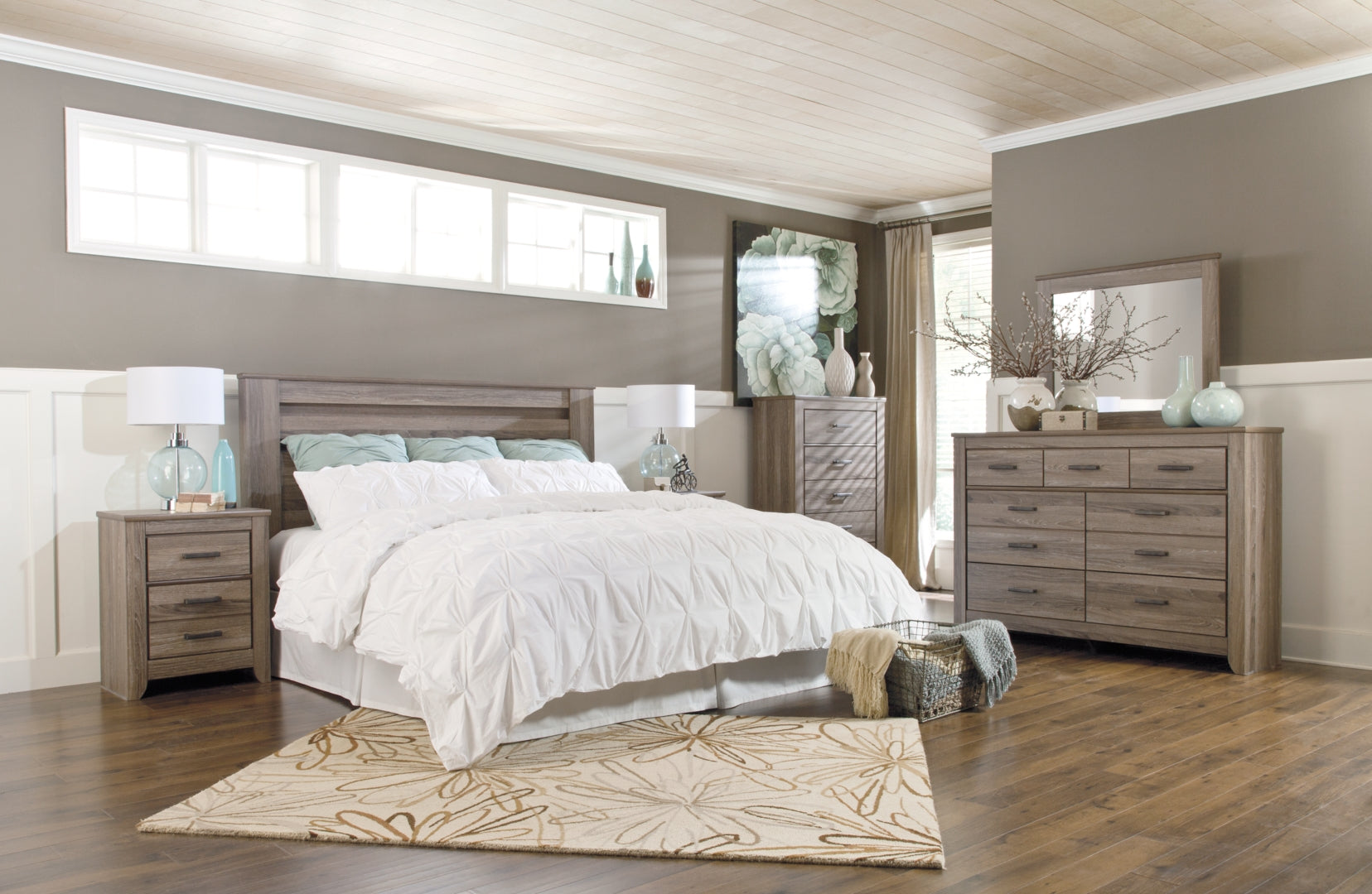 Zelen Brown Panel Bedroom Set