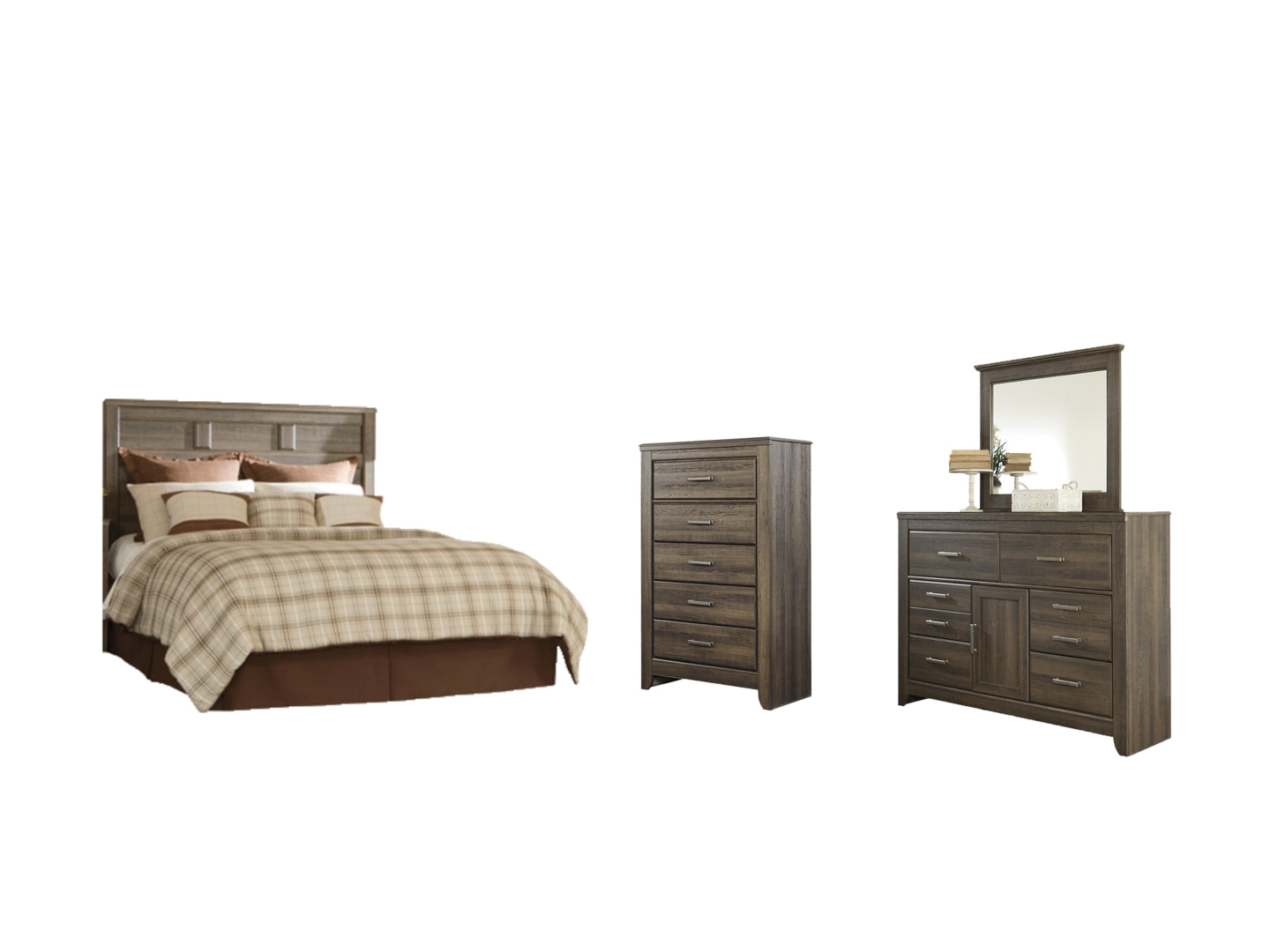 Juararo Brown Panel Headboard Bedroom Set