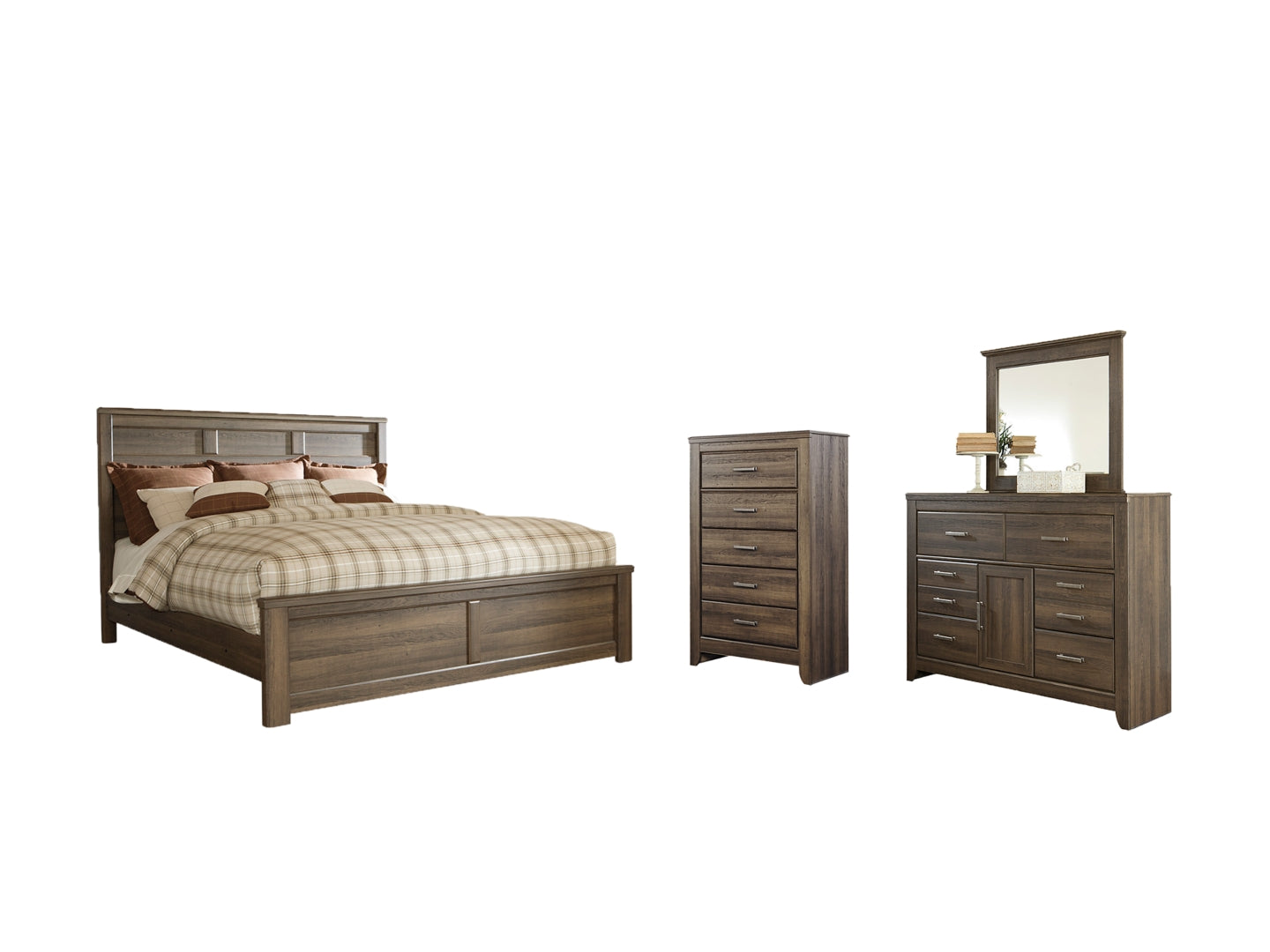 Juararo Brown Panel Headboard Bedroom Set