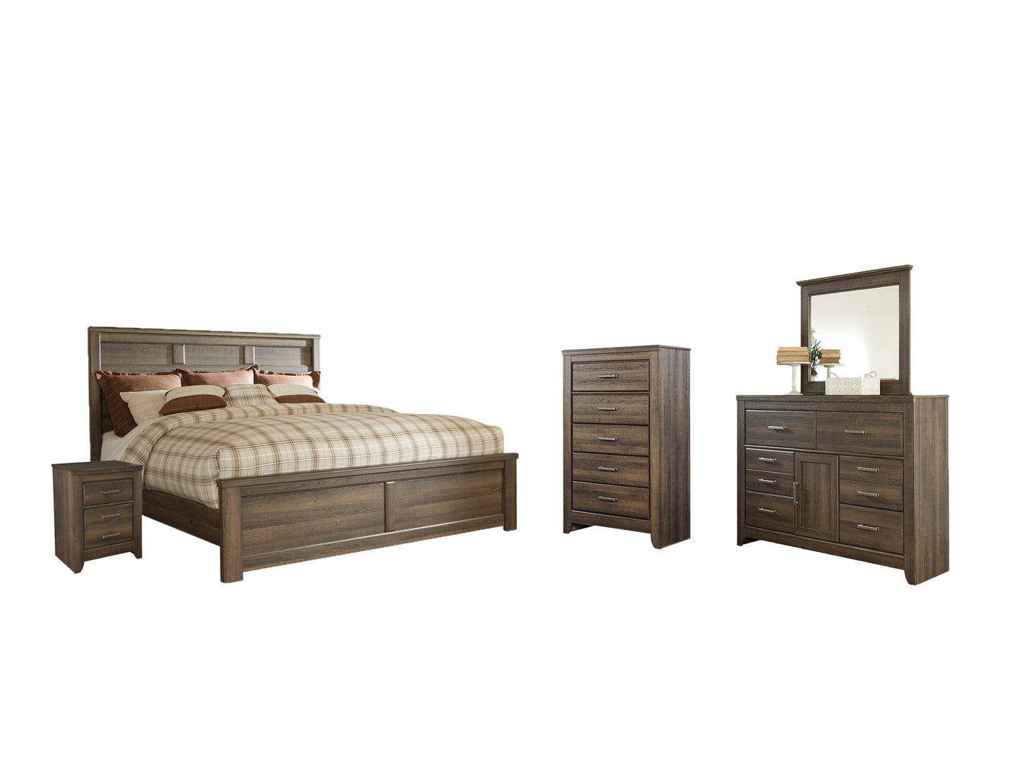 Juararo Brown Panel Headboard Bedroom Set