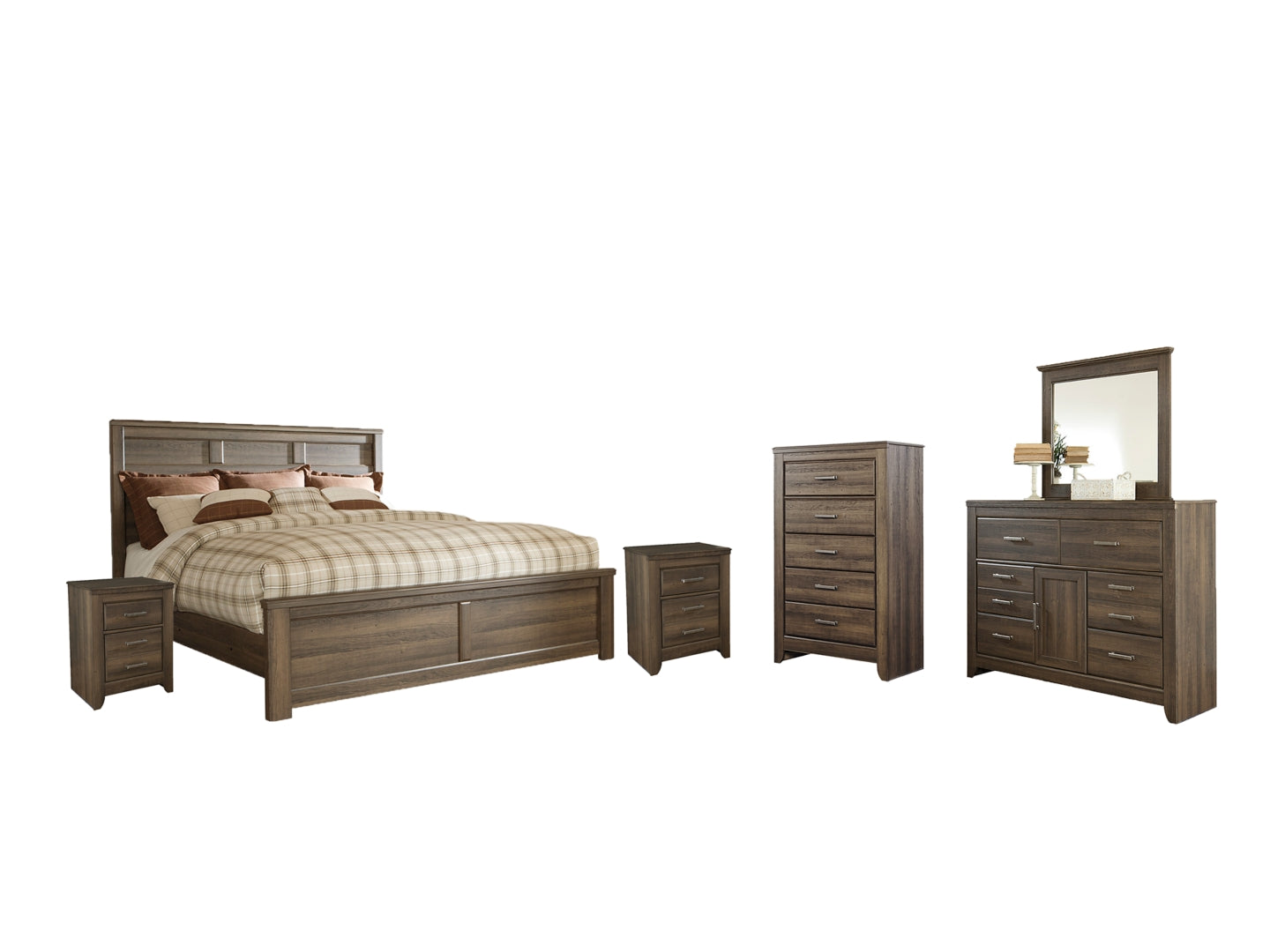 Juararo Brown Panel Headboard Bedroom Set