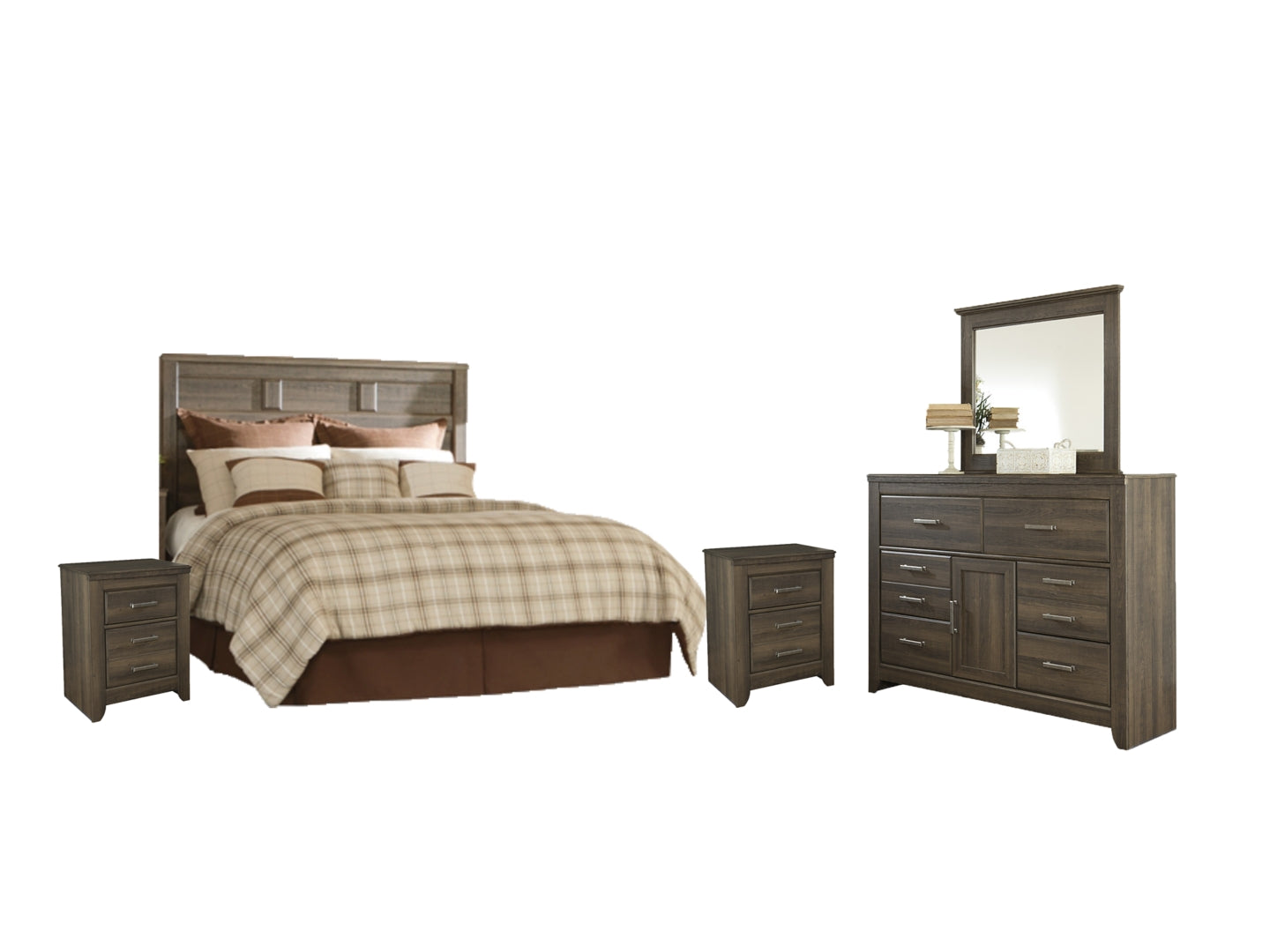 Juararo Brown Panel Headboard Bedroom Set