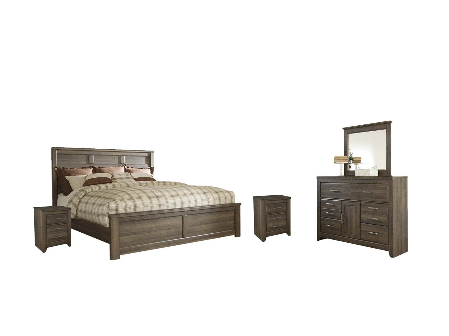 Juararo Brown Panel Bedroom Set