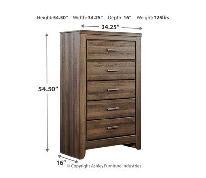 Juararo Five Drawer Chest