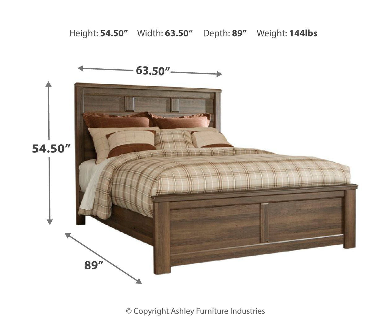 Juararo Brown Panel Headboard Bedroom Set