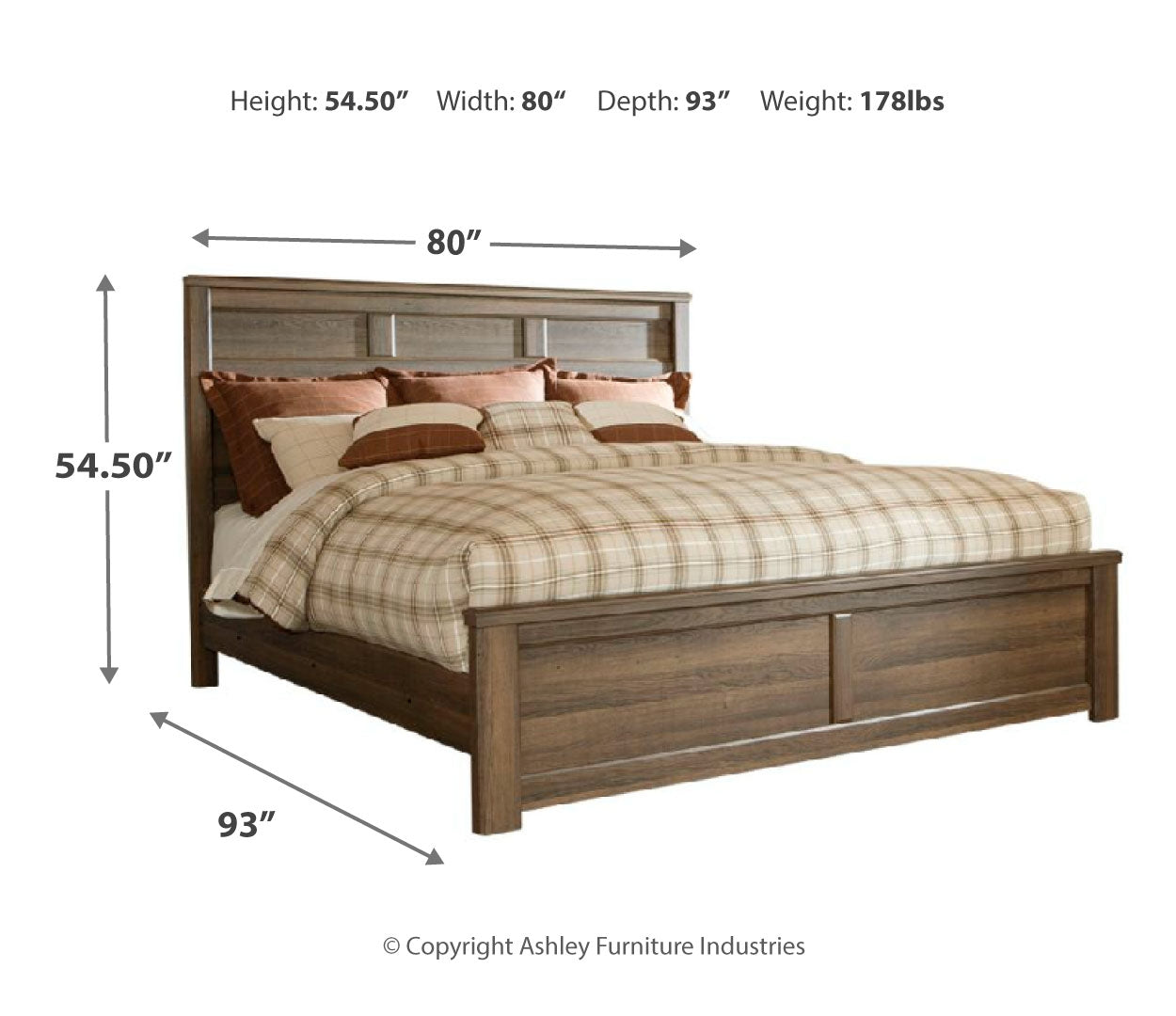 Juararo Brown Panel Bedroom Set