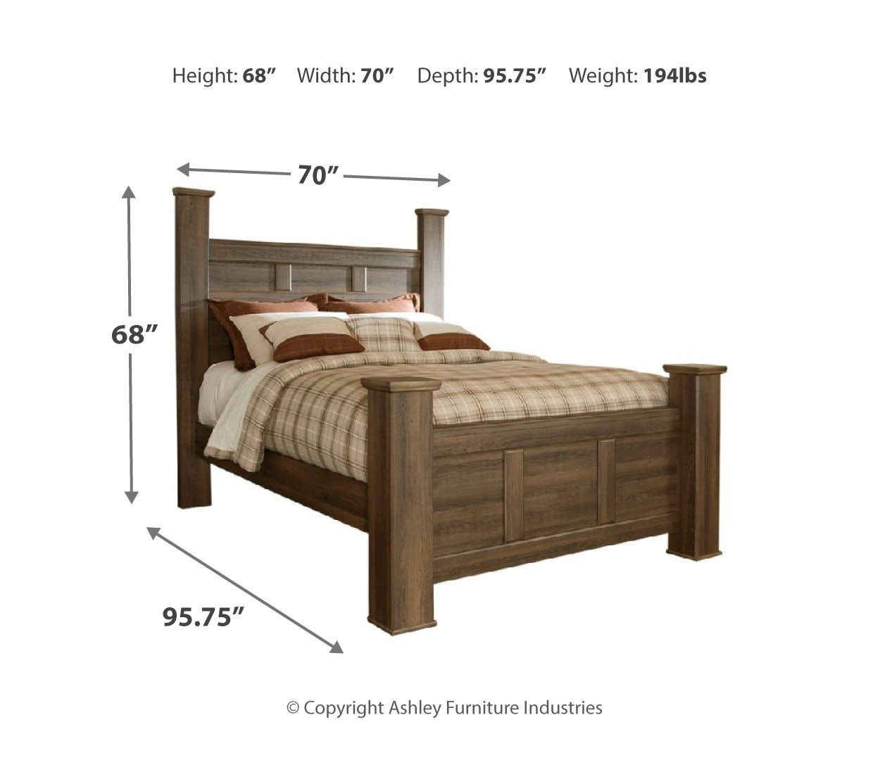 Juararo Brown Panel Headboard Bedroom Set