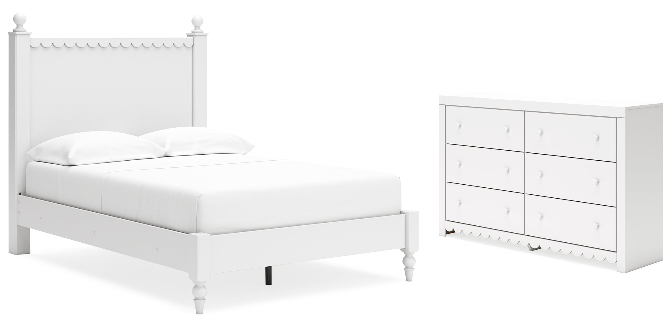 Mollviney Full Panel Bed with Dresser