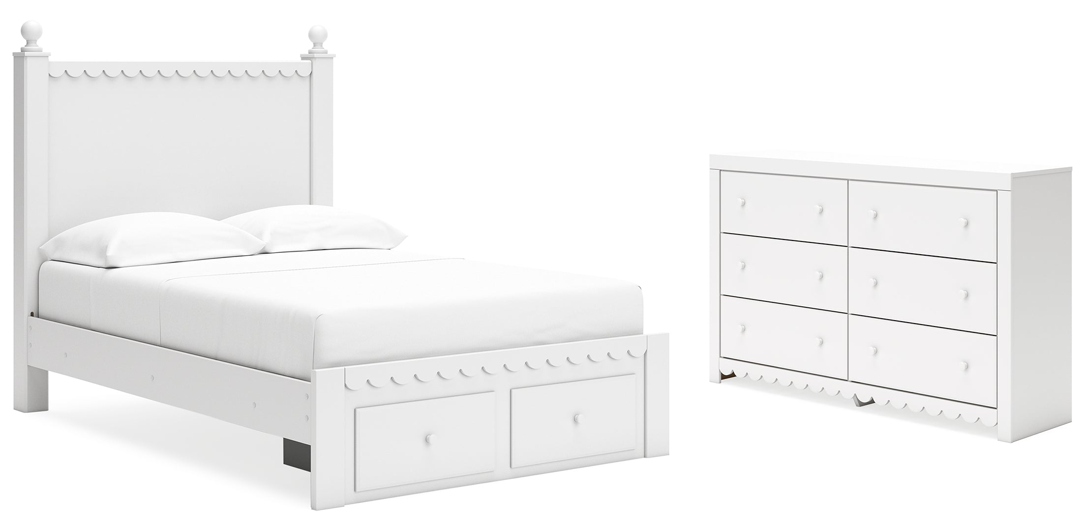 Mollviney Full Panel Storage Bed with Dresser